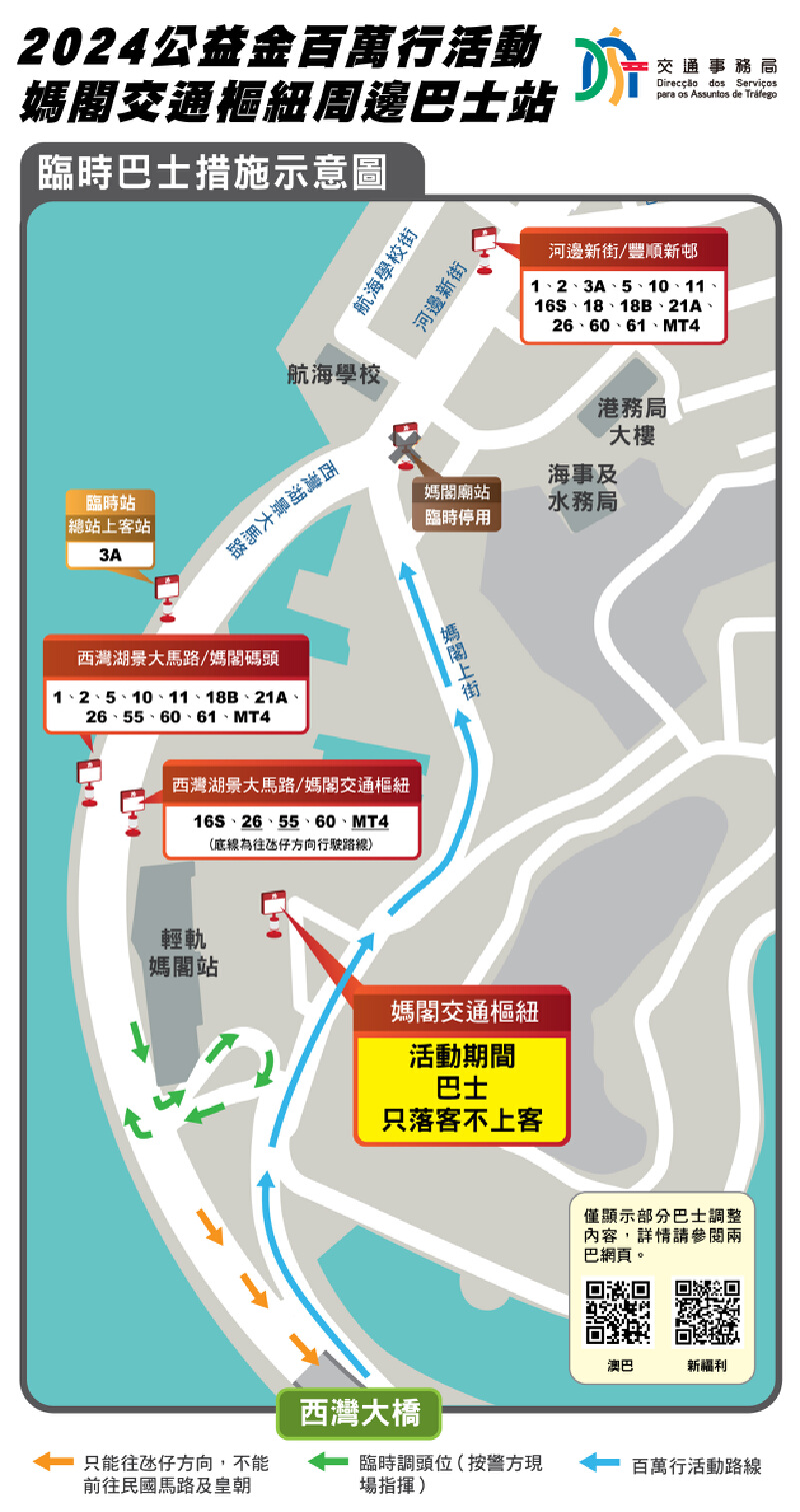 澳廣視新聞｜周日百万行多处临时交通管制｜周日百万行多处临时交通管制