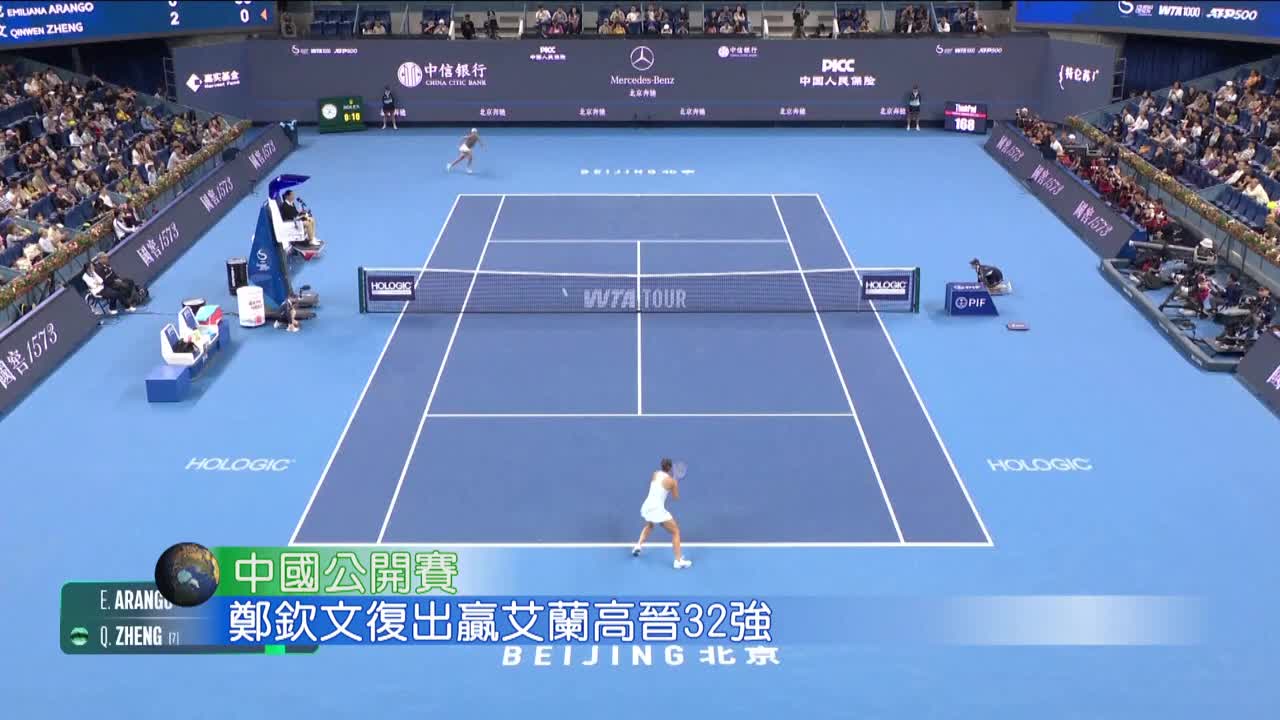 電視節目｜日本網球公開賽、中國網球公開賽